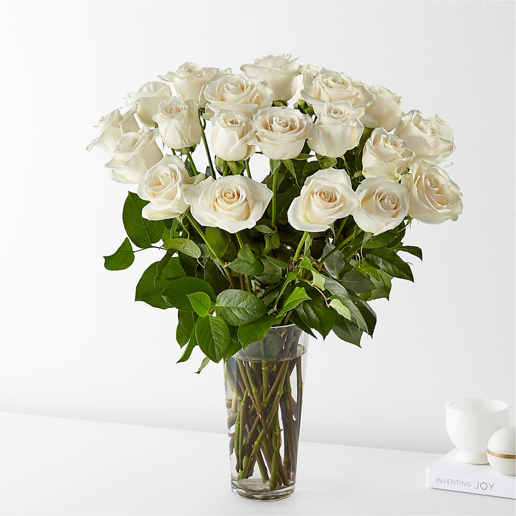 Long Stem White Rose Bouquet – City Line Florist, New Hyde Park NY