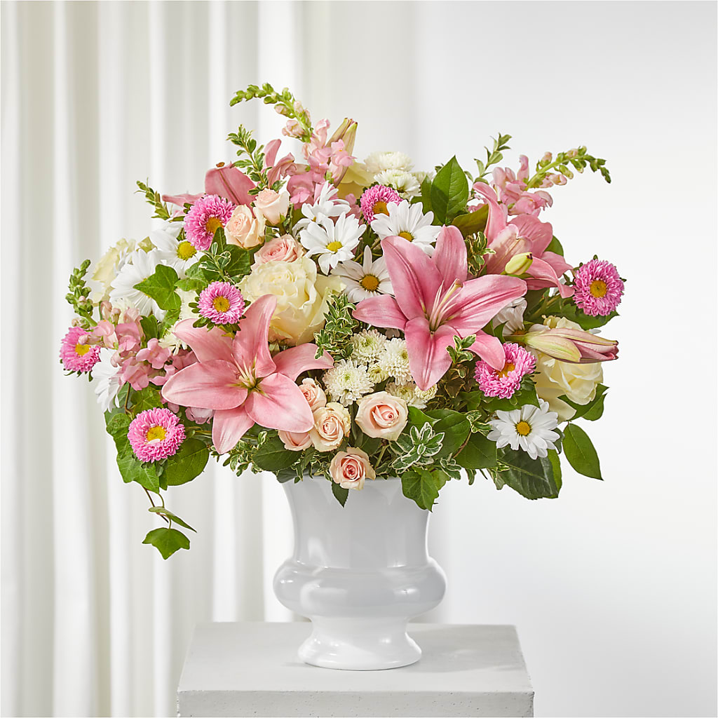 Empathetic Blooms Urn Arrangement – City Line Florist, New Hyde Park NY