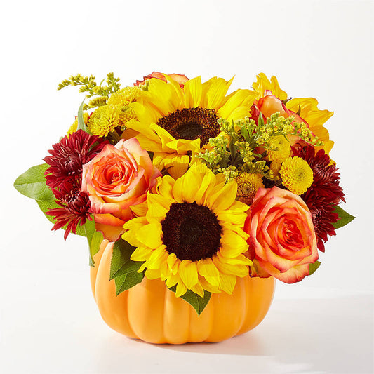 Golden Gourd Pumpkin Bouquet –  City Line Florist, New Hyde Park NY