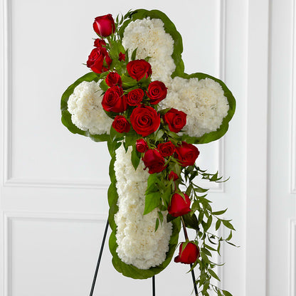 Floral Cross Easel –  City Line Florist, New Hyde Park NY